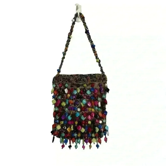 la voila Handbags - La Viola Vintage Multi-Colored Beaded Evening Shoulder Purse
